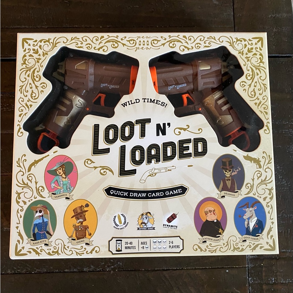 Loot and loaded quick draw board game